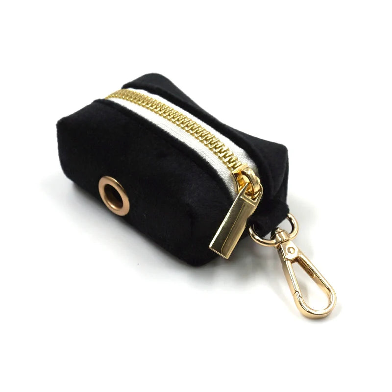 Black Velvet Dog Walking Set