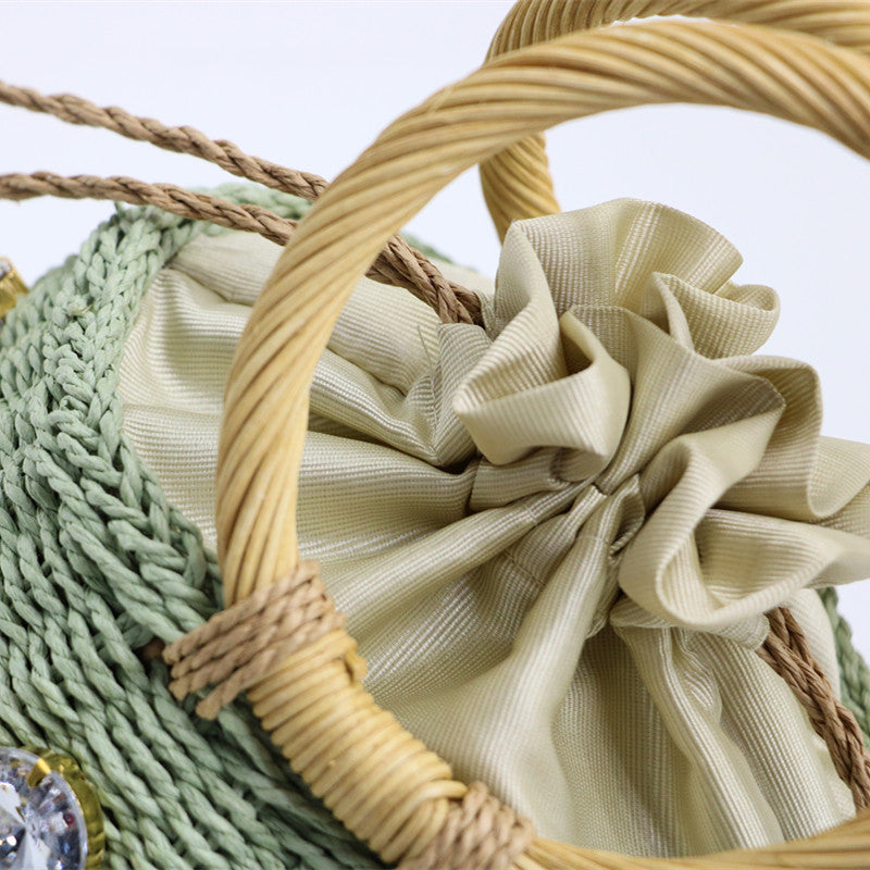 Straw Bucket Handbag