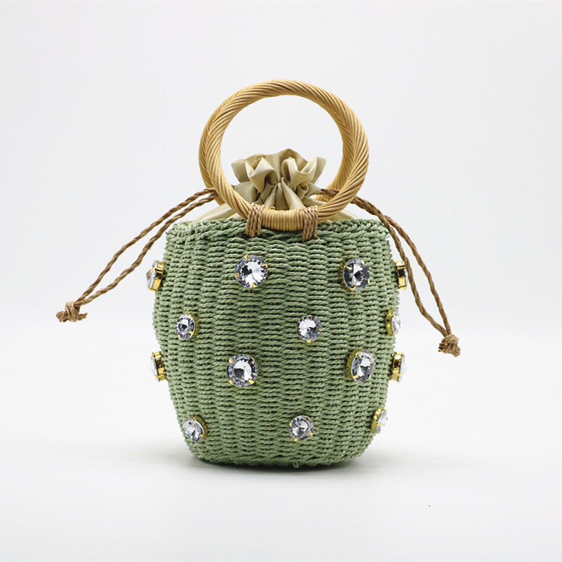Straw Bucket Handbag