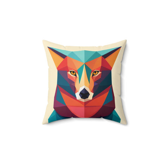 Abstract Fox Pillow