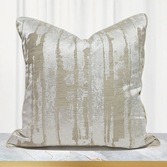 Silver Beige Pillow Cover