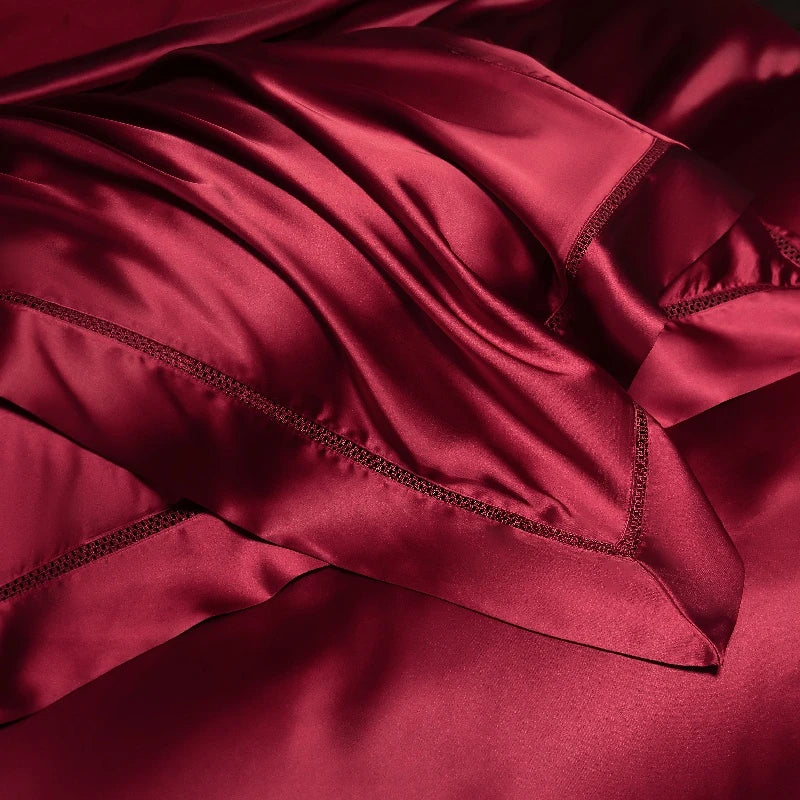 The Gilded Collection – 800TC Silk-Cotton Satin 4Pcs Bedding Set (Duvet Cover + Sheet + Pillowcases)