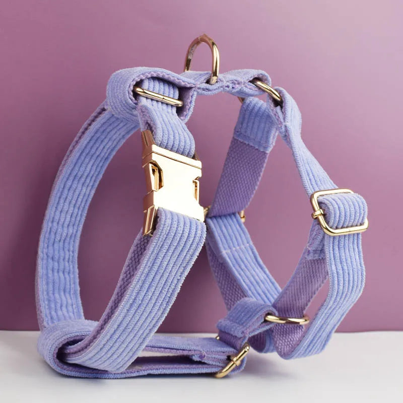 Lavender Corduroy Harness Set