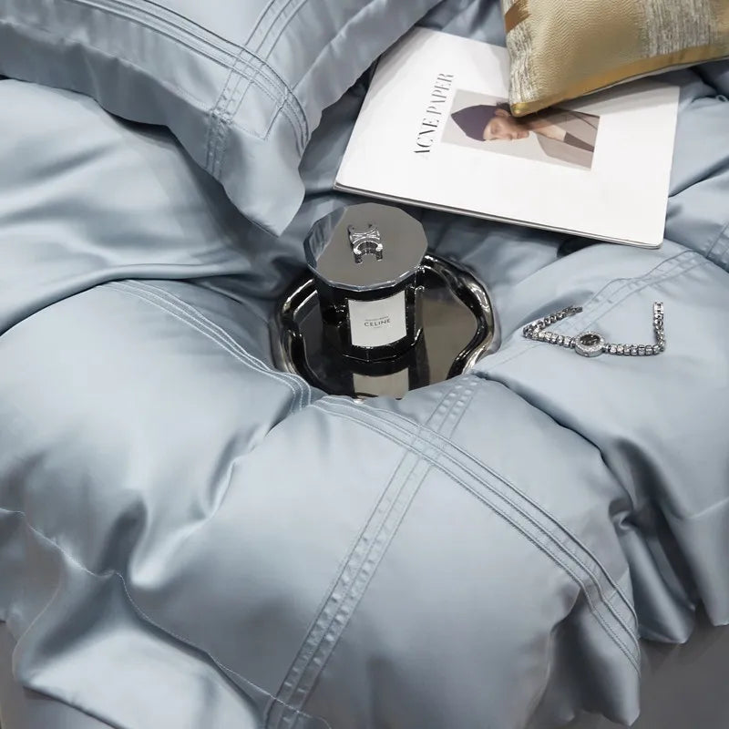 The Eco-Luxe Bamboo Set – 4Pcs 600TC Lyocell Duvet Cover with Ultra-Soft Sheet & Pillowcases