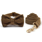 Cafe Latte Velvet Pet Collar