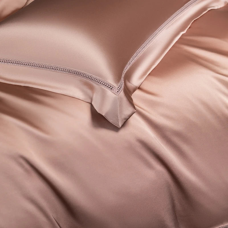 The Gilded Collection – 800TC Silk-Cotton Satin 4Pcs Bedding Set (Duvet Cover + Sheet + Pillowcases)