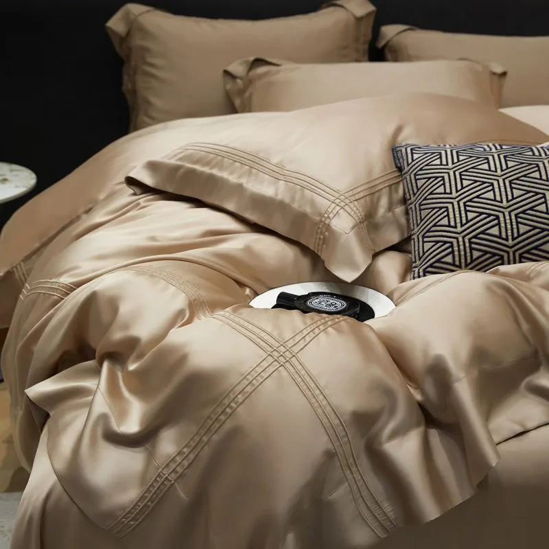 The Eco-Luxe Bamboo Set – 4Pcs 600TC Lyocell Duvet Cover with Ultra-Soft Sheet & Pillowcases