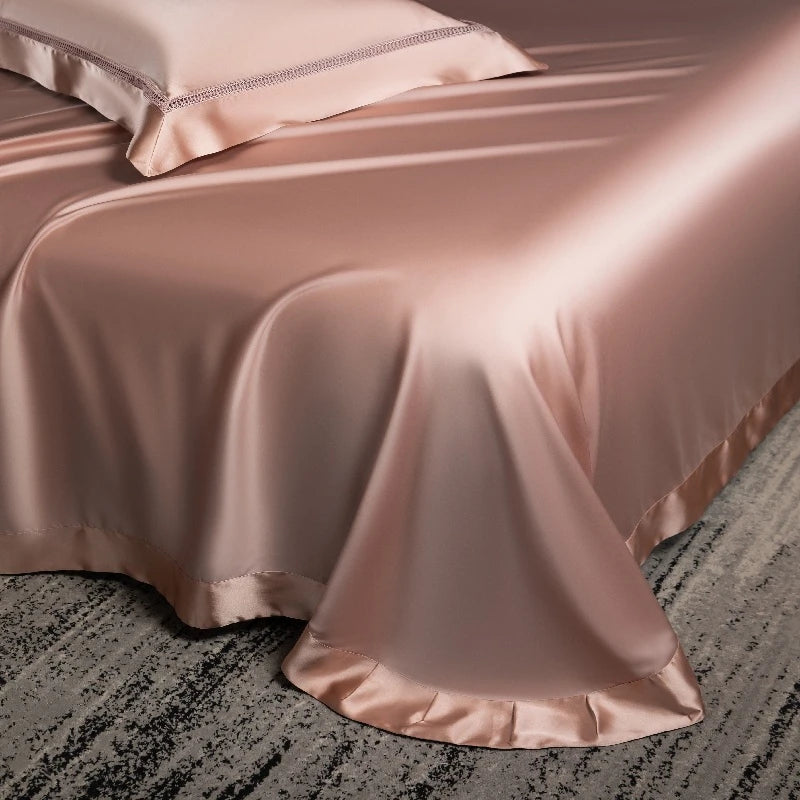 The Gilded Collection – 800TC Silk-Cotton Satin 4Pcs Bedding Set (Duvet Cover + Sheet + Pillowcases)