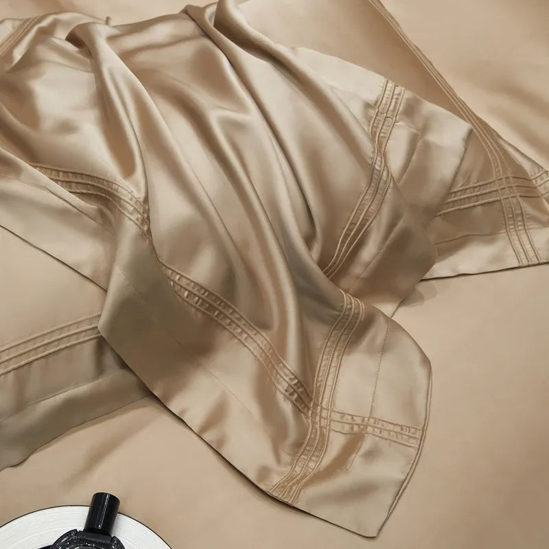 The Eco-Luxe Bamboo Set – 4Pcs 600TC Lyocell Duvet Cover with Ultra-Soft Sheet & Pillowcases