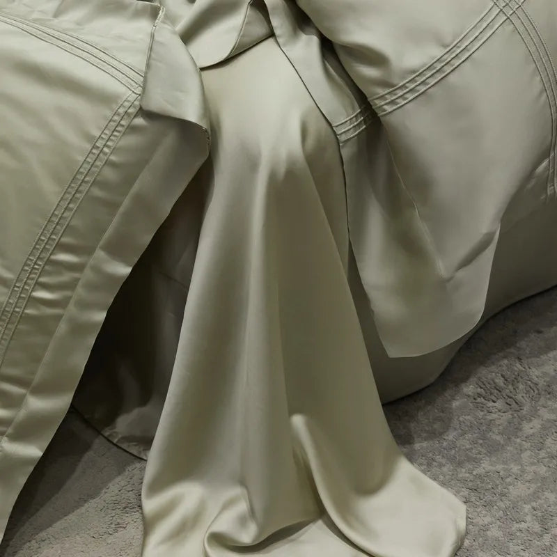 The Eco-Luxe Bamboo Set – 4Pcs 600TC Lyocell Duvet Cover with Ultra-Soft Sheet & Pillowcases