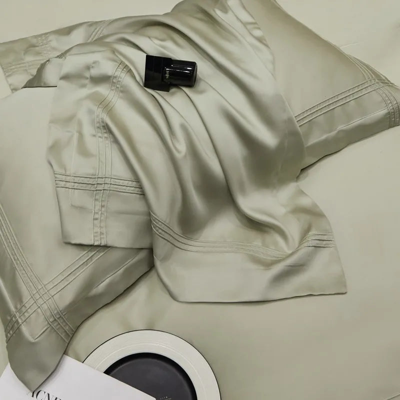 The Eco-Luxe Bamboo Set – 4Pcs 600TC Lyocell Duvet Cover with Ultra-Soft Sheet & Pillowcases