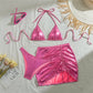 Metallically 3 Piece Bikini Set