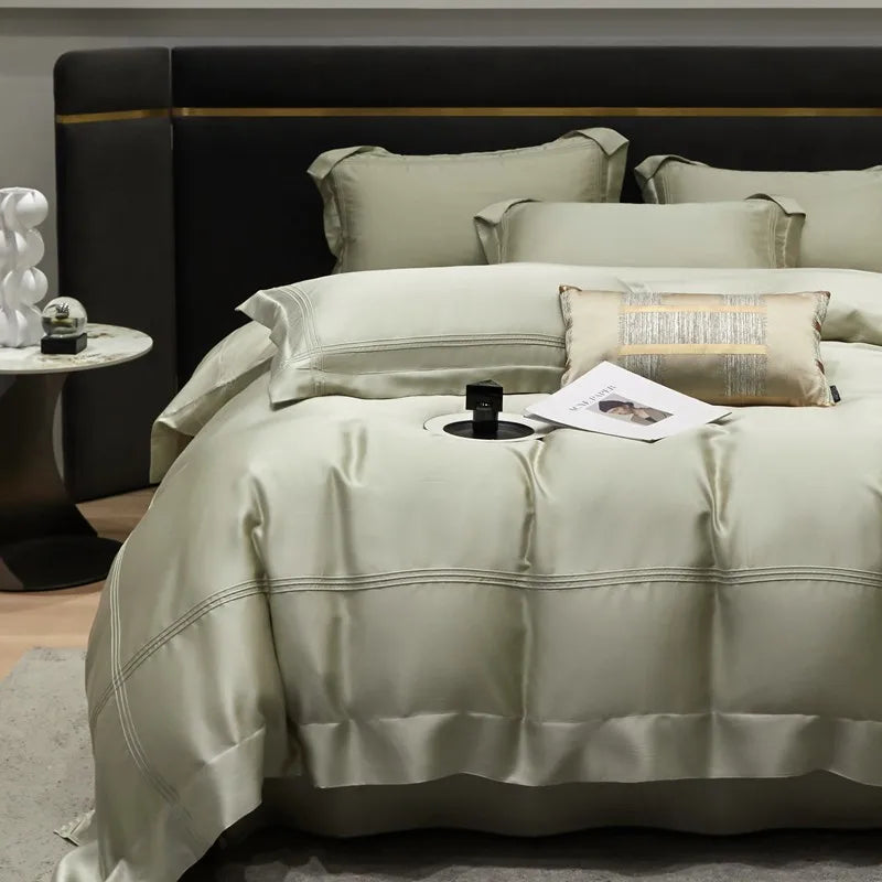 The Eco-Luxe Bamboo Set – 4Pcs 600TC Lyocell Duvet Cover with Ultra-Soft Sheet & Pillowcases