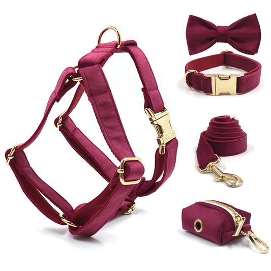 Merlot Velvet Harness Set