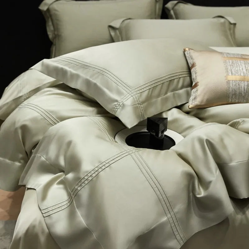 The Eco-Luxe Bamboo Set – 4Pcs 600TC Lyocell Duvet Cover with Ultra-Soft Sheet & Pillowcases