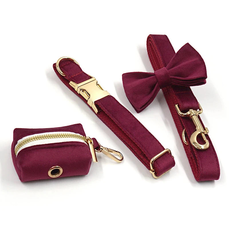 Merlot Velvet Harness Set