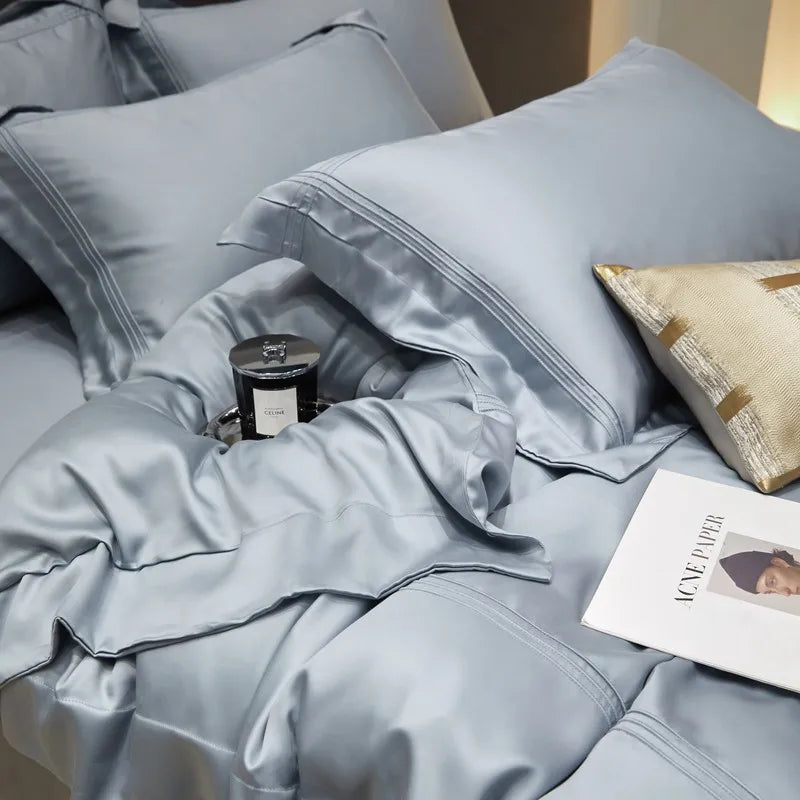 The Eco-Luxe Bamboo Set – 4Pcs 600TC Lyocell Duvet Cover with Ultra-Soft Sheet & Pillowcases