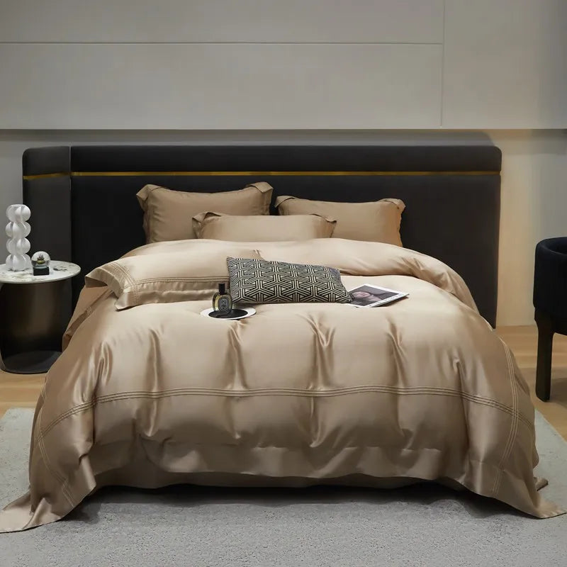 The Eco-Luxe Bamboo Set – 4Pcs 600TC Lyocell Duvet Cover with Ultra-Soft Sheet & Pillowcases