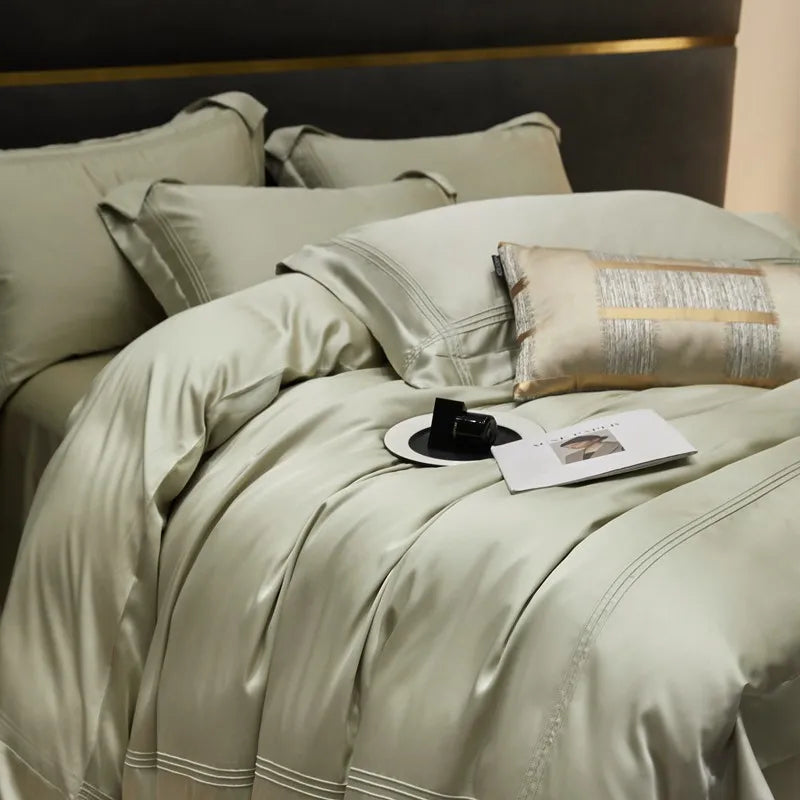 The Eco-Luxe Bamboo Set – 4Pcs 600TC Lyocell Duvet Cover with Ultra-Soft Sheet & Pillowcases
