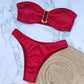 Sexy U Bandeau Brazilian Bikini Set