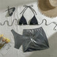 Metallically 3 Piece Bikini Set