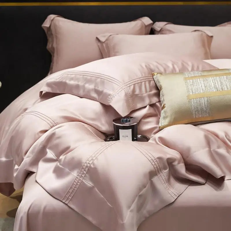 The Eco-Luxe Bamboo Set – 4Pcs 600TC Lyocell Duvet Cover with Ultra-Soft Sheet & Pillowcases