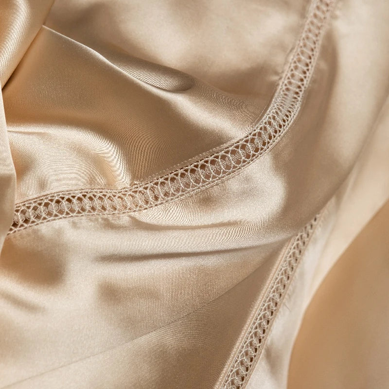 The Gilded Collection – 800TC Silk-Cotton Satin 4Pcs Bedding Set (Duvet Cover + Sheet + Pillowcases)
