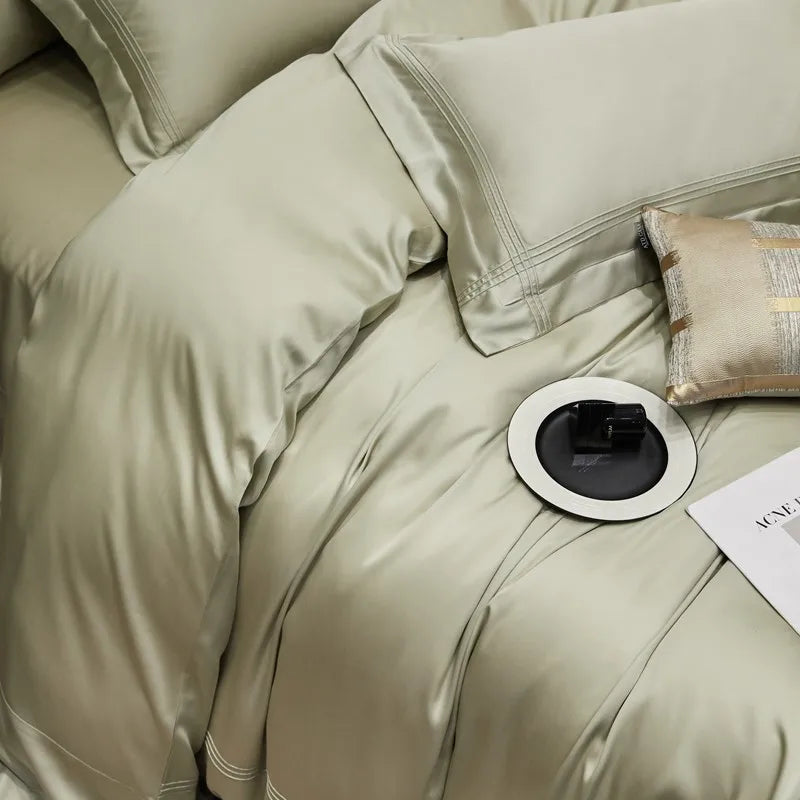 The Eco-Luxe Bamboo Set – 4Pcs 600TC Lyocell Duvet Cover with Ultra-Soft Sheet & Pillowcases