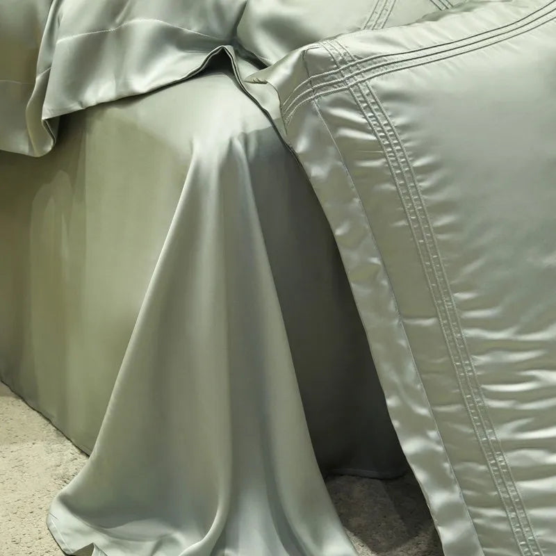 The Eco-Luxe Bamboo Set – 4Pcs 600TC Lyocell Duvet Cover with Ultra-Soft Sheet & Pillowcases