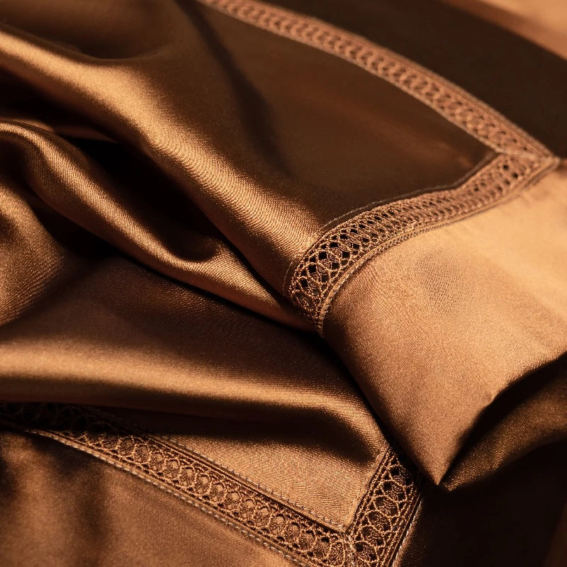 The Gilded Collection – 800TC Silk-Cotton Satin 4Pcs Bedding Set (Duvet Cover + Sheet + Pillowcases)