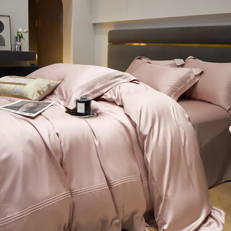 The Eco-Luxe Bamboo Set – 4Pcs 600TC Lyocell Duvet Cover with Ultra-Soft Sheet & Pillowcases
