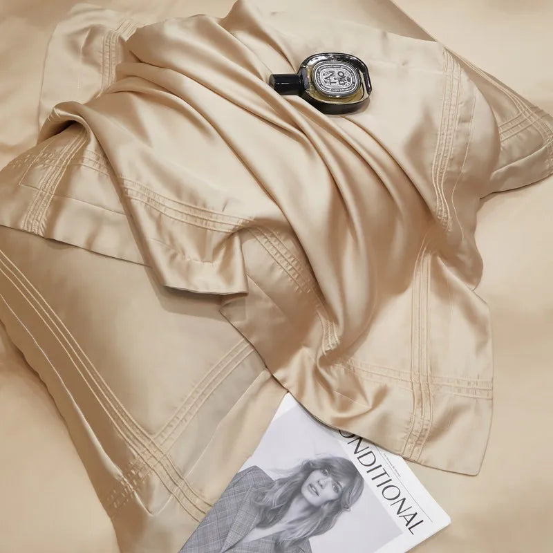 The Eco-Luxe Bamboo Set – 4Pcs 600TC Lyocell Duvet Cover with Ultra-Soft Sheet & Pillowcases