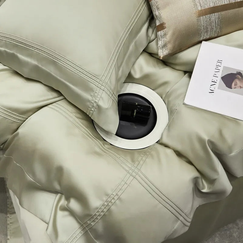 The Eco-Luxe Bamboo Set – 4Pcs 600TC Lyocell Duvet Cover with Ultra-Soft Sheet & Pillowcases