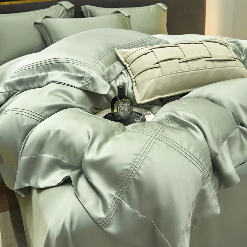 The Eco-Luxe Bamboo Set – 4Pcs 600TC Lyocell Duvet Cover with Ultra-Soft Sheet & Pillowcases