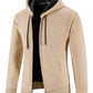 Men's casual knitted hooded zipper jacket