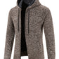 Men's casual knitted hooded zipper jacket