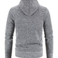 Men's casual knitted hooded zipper jacket