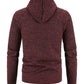 Men's casual knitted hooded zipper jacket