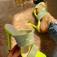 Lime Studded Heel
