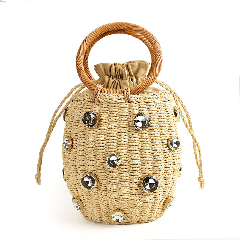 Straw Bucket Handbag