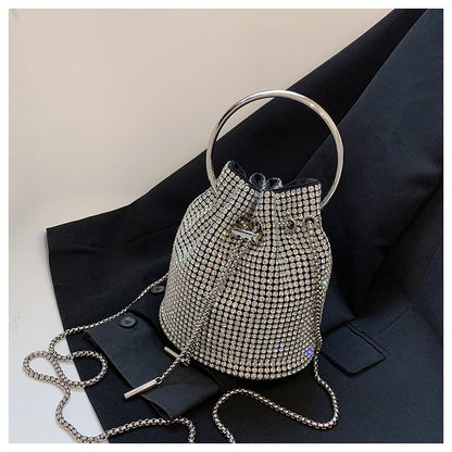 Rhinestone Bucket Handbag