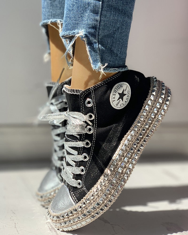 Studded High-Top