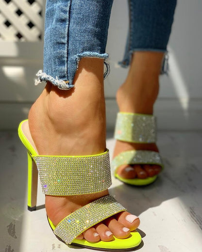 Lime Studded Heel