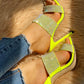 Lime Studded Heel