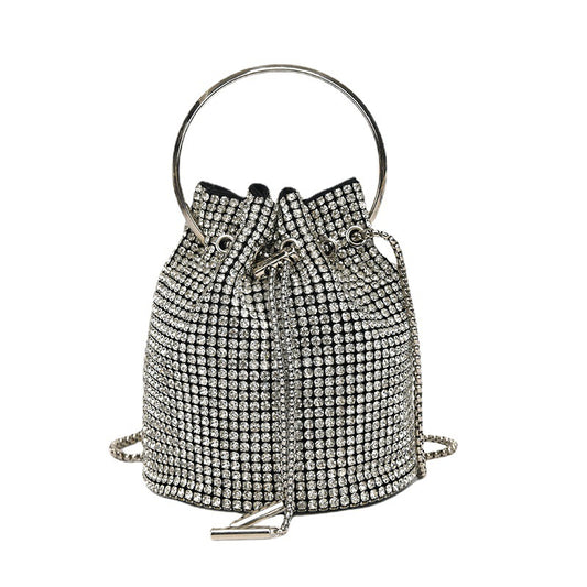 Rhinestone Bucket Handbag