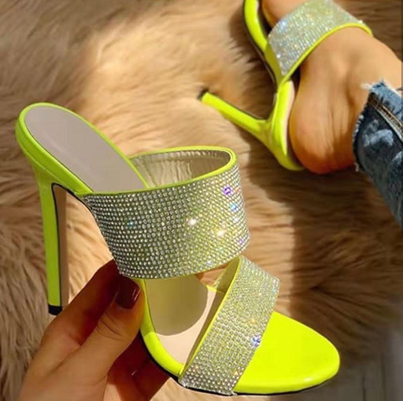 Lime Studded Heel