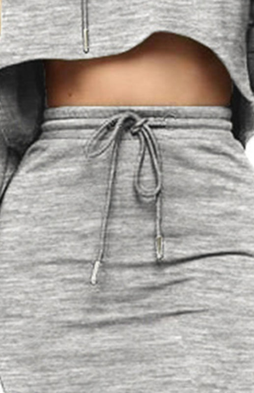 Casj Set in Grey front view waist detail