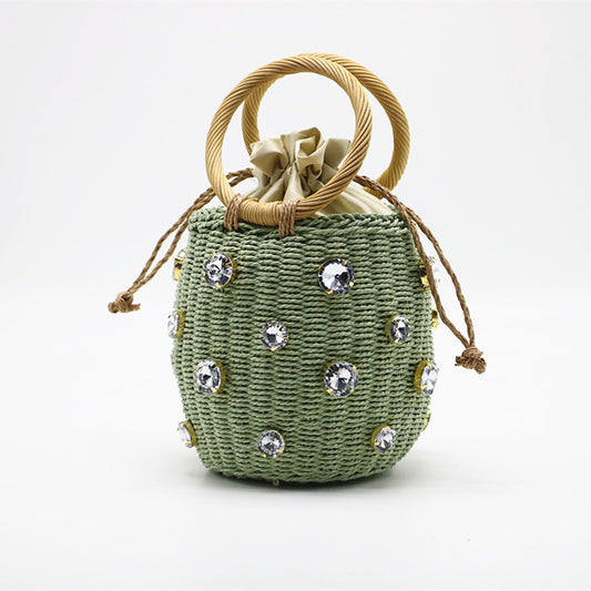 Straw Bucket Handbag