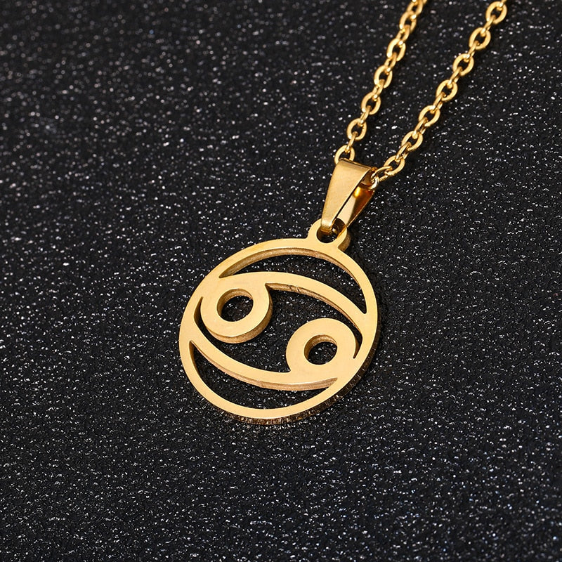 Sun Sign Necklace Cancer