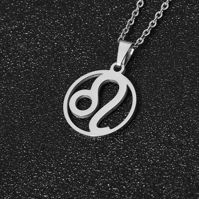 Sun Sign Necklace Leo Silver